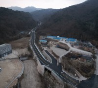 철원군, 재해복구사업 갈말106호선(목련공원길) 도로개설 준공